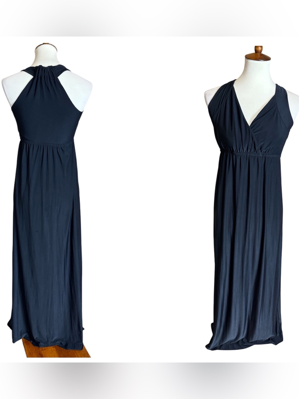 Soma black maxi dress with surplice neckline and Racerback Size Small